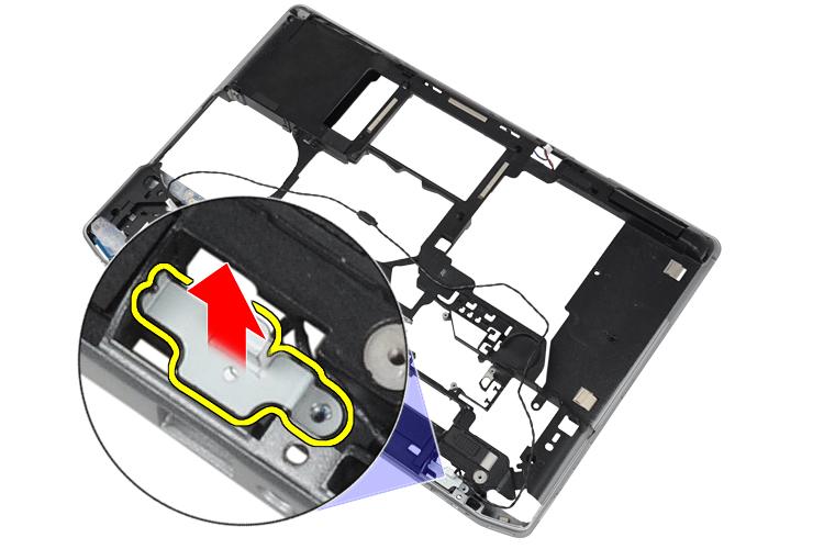 7. Rimuovere il connettore del modem dal computer. Installazione del connettore del modem 1. Posizionare il connettore del modem nell'alloggiamento. 2.