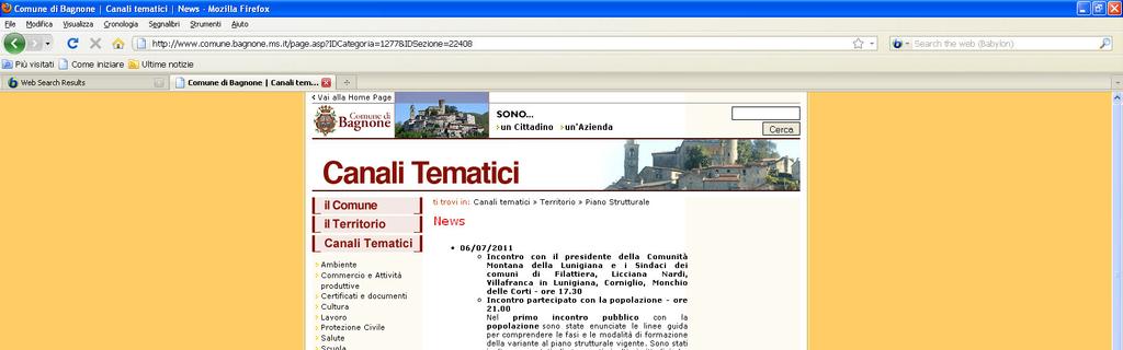 - Azienda USL 1 Massa-Carrara - Comando Provinciale Corpo Forestale dello Stato - ATO Gestione Rifiuti Toscana Costa - ENEL Divisione Infrastrutture e reti Macro-Area territoriale CENTRO- zona Massa