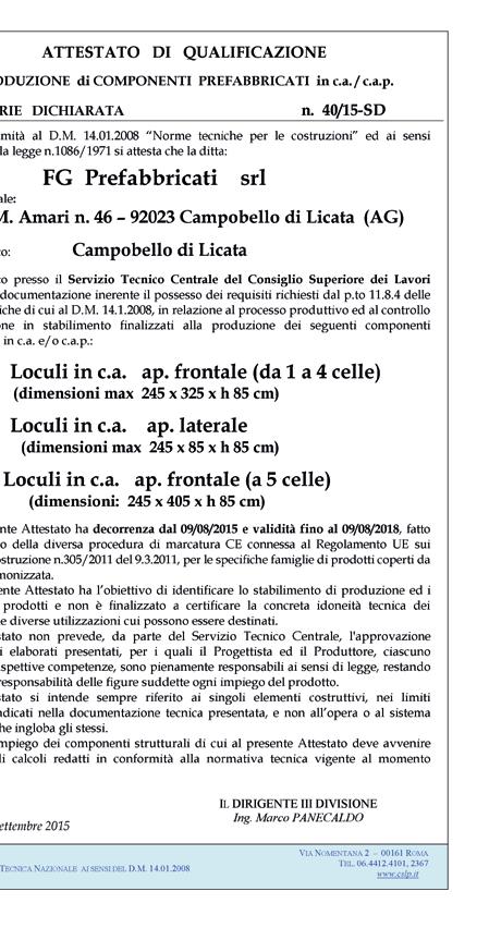 Realizzata in calcestruzzo con resistenza