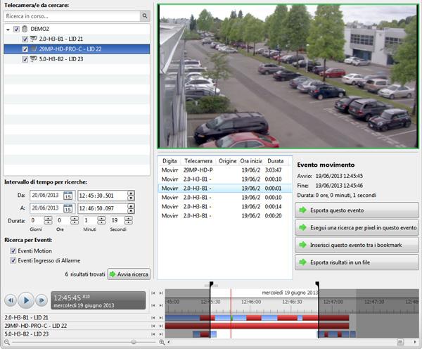 Avigiln Cntrl Center Enterprise Figura A. Scheda Cerca: Event 2. Nell'area Telecamere selezinabili per le ricerche, selezinare tutte le telecamere che si desidera includere nella ricerca. 3.