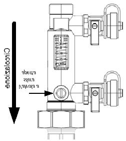 ISTRUZIONI D INSTALLAZIONE Per evitare aperture accidentali dei rubinetti laterali, è consigliabile bloccare le manopole delle valvole laterali in posizione di chiusura.