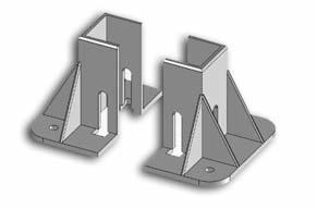 pezzi per il fissaggio di profili x 0 Two-pieces anchor base suitable to fix x 0 profiles 6