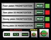 Pulsantiera di comando Tutte le funzioni operative vengono comandate e controllate attraverso un apposita pulsantiera posizionata vicino al quadro macchina; durante il cambio stampo l