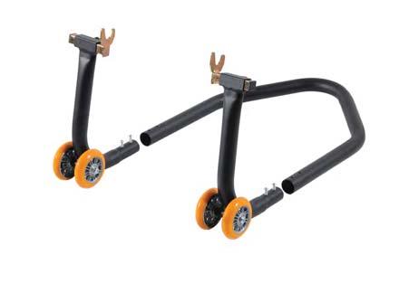 Code Cavalletto componibile posteriore in ferro a 4 ruote con forchette Modular iron rear stand with 4 wheelsand