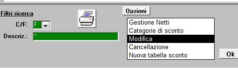 Mettiamo F nei filtri di ricerca.