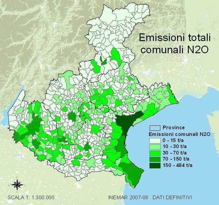 Figura 8: Emissioni totali comunali di N 2O