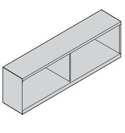 H43 (16 7/8) e P35 (13 3/4) disponibili con: L 80 (31 1/2) - 100 (39 3/8) - 120 (47 1/4) - 140 (55 1/8) I pensili L80, L100 e L120 sono dotati di serie di 1 divisorio.