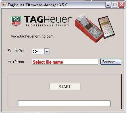 8. Scaricare una nuova versione del Software Il download del programma e le nuove versione del firmware TAG Heuer sono disponibili gratuitamente su nostro sito www.tagheuer-timing.