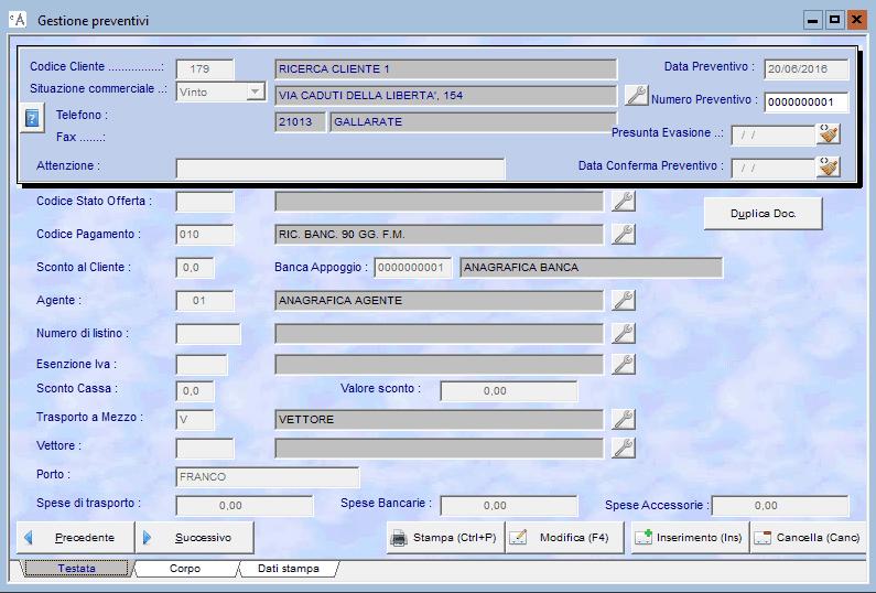 Figura 1 2. PREVENTIVI CLIENTI Permette la gestione delle offerte ai clienti fornendo un valido strumento per monitorare il ciclo attivo dell azienda, dando un supporto alla gestione delle vendite.