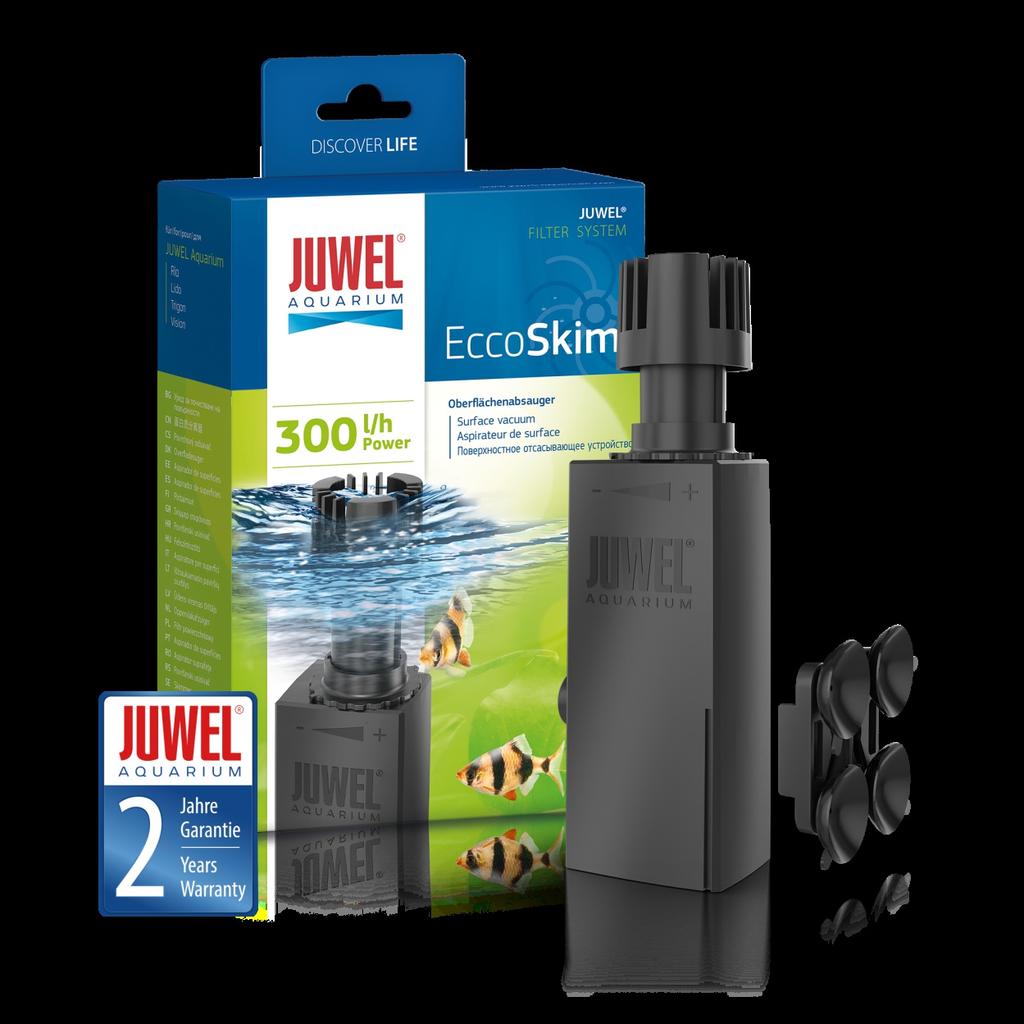 Avvertenza: JUWEL EccoSkim combina i vantaggi di un aspiratore per superfici con una forma compatta e un'alta capacità regolabile di aspirazione superfici.