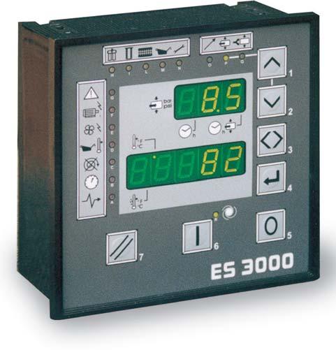 Regolazione Risparmio Controllore Elettronico ES3000 a lettura diretta REGOLAZIONE ELETTRONICA L ES3000, un sistema di controllo nato per compressori di media e grande portata, utilizzato nella MSA.