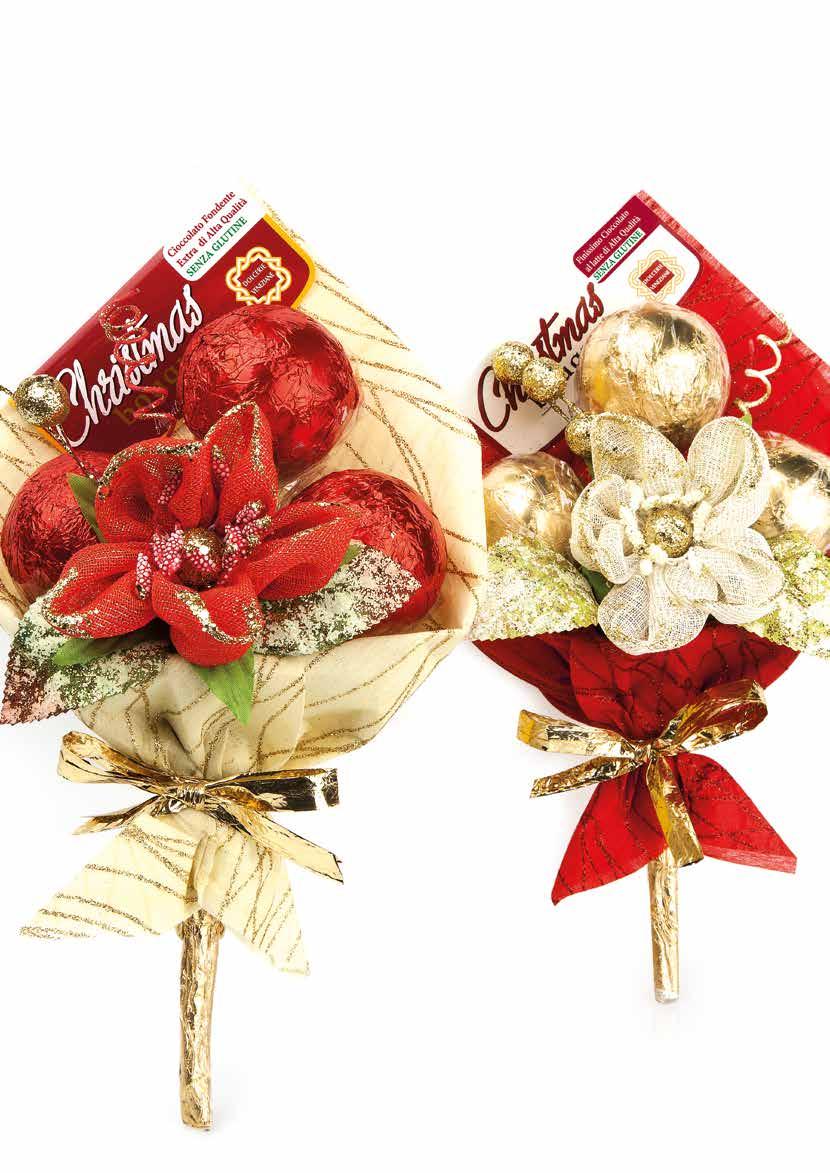 Christmas Bouquet Finissimo cioccolato al latte e fondente extra cm 17x29h SENZA GLUTINE