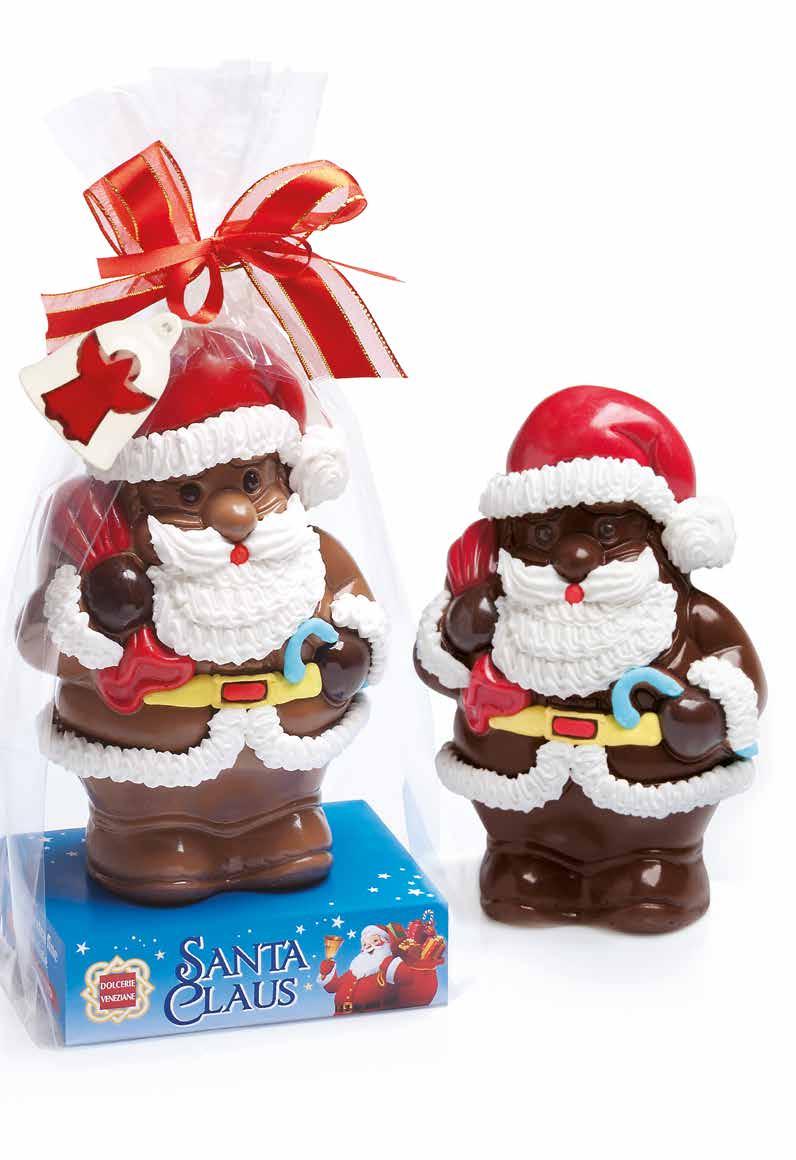Santa Claus con gadget Finissimo cioccolato al latte e fondente extra