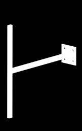 Sistemi e Dispositivi Mensola a Muro Semplice con piastra Staffe ed Accessori Per pali e supporti segnaletici Supporto in per il posizionamento della