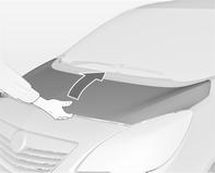 Bloccare l'asta di supporto del cofano. Se il cofano viene aperto durante un Autostop, il motore si riavvia automaticamente per motivi di sicurezza.