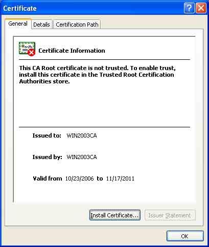4 Selezionare Automatically selects the certificate store based on the type of