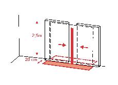 Orientamento laterale da -15 a +15 dall antenna radar. 4 spot rossi visibili anche in presenza di sole per una regolazione semplificata della tenda di sicurezza.