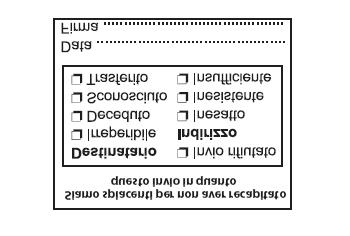 25,00 mm 35,00mm Figura 4: Dimensioni Area Logo Resi Report da restituire al mittente I loghi identificativi del servizio Resi Report va posizionato accanto al logo di prodotto in alto a destra, come