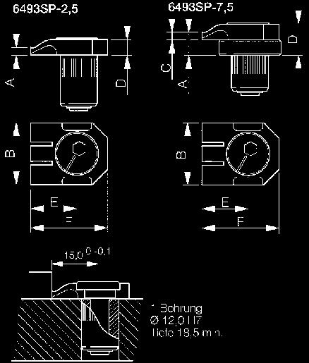 F Peso 70680 4000 2,5 20-5 15* 25 29 70698 4000 7,5 20 2,5 10 15* 25 29 * Corsa dell eccentrico = 1,2