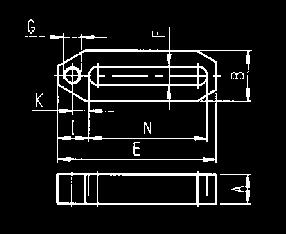 Staffe Nr. 7110GX-**-1 Staffe diritte in acciaio da bonifica.