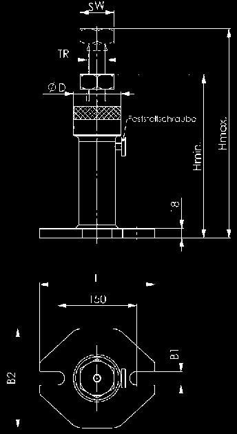 Fuso completi: acciaio da bonifica con filettatura trapezoidale autobloccante, testa del fuso brunita.