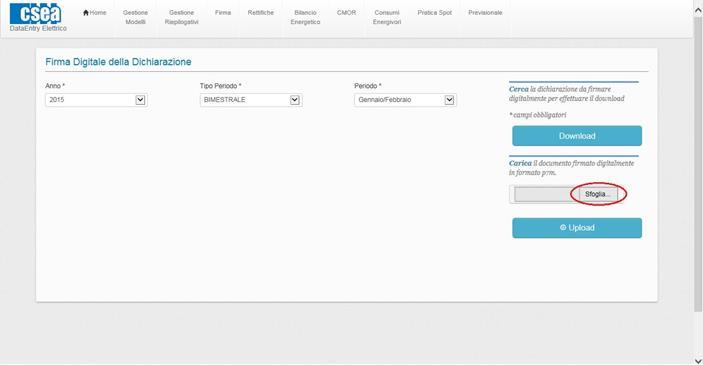 Una volta selezionati i campi obbligatori è possibile scaricare tramite il tasto Download, il pdf relativo alla Dichiarazione sia per presa visione sia per eventualmente firmare ed inviare lo stesso