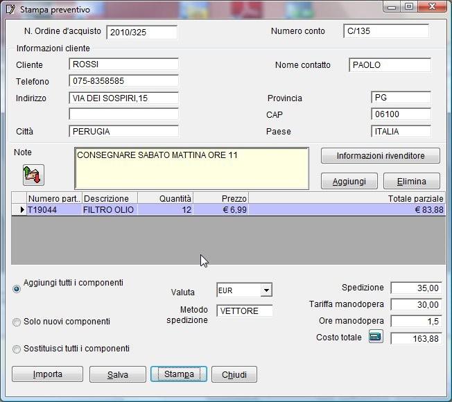 Stampa Preventivo Stampa Preventivo Questo è un esempio di