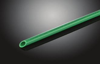 Tubi e raccordi in PPR AQU 6 Materiale: Fusiolen PP-R Normativa: DIN 8077/78 Certificati: DVGW DW-8501 AS2120/AU2224 Colore: verde Applicazione: idrico-sanitario, riscaldamento Tubazioni 0239807 100