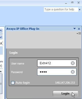 Plug-in Avaya IP Office per Microsoft Outlook : Accesso 12.3 Accesso È possibile accedere a one-x Portal for IP Office utilizzando Plug-in Avaya IP Office. Per accedere a Plug-in Avaya IP Office: 1.