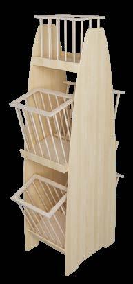 ESPOSITORI PER PANE CON CESTE B A G U E T T E LIBRA espositore baguette bakery products display unit Cod. EPB5.W3.