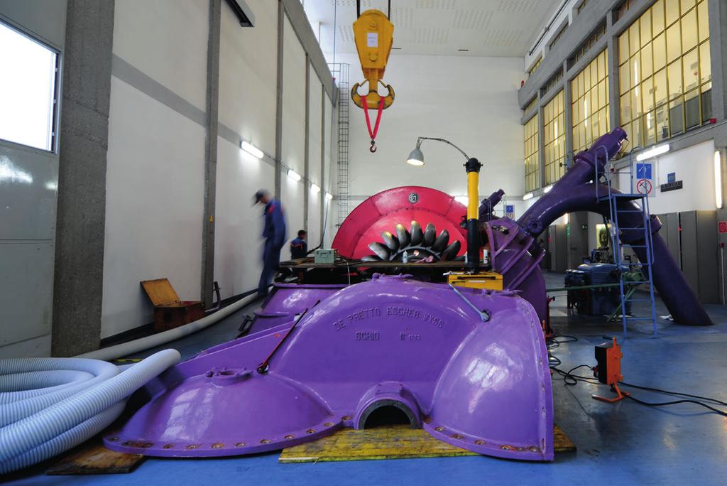 I lavori di rinnovamento hanno riguardato principalmente la sostituzione delle turbine, dei generatori, dei trasformatori e delle valvole rotative.