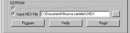 grifo ITALIAN TECHNOLOGY FIGURA 25: RILETTURA EEPROM CON AVR ISP Ih) Caricare il file gmbiob.