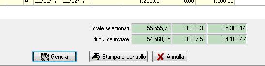 Esempio Stampa lista documenti Dopo aver effettuato le operazioni preliminari è possibile generare il file telematico (modello ordinario) da trasmettere all Agenzia delle Entrate. 5.