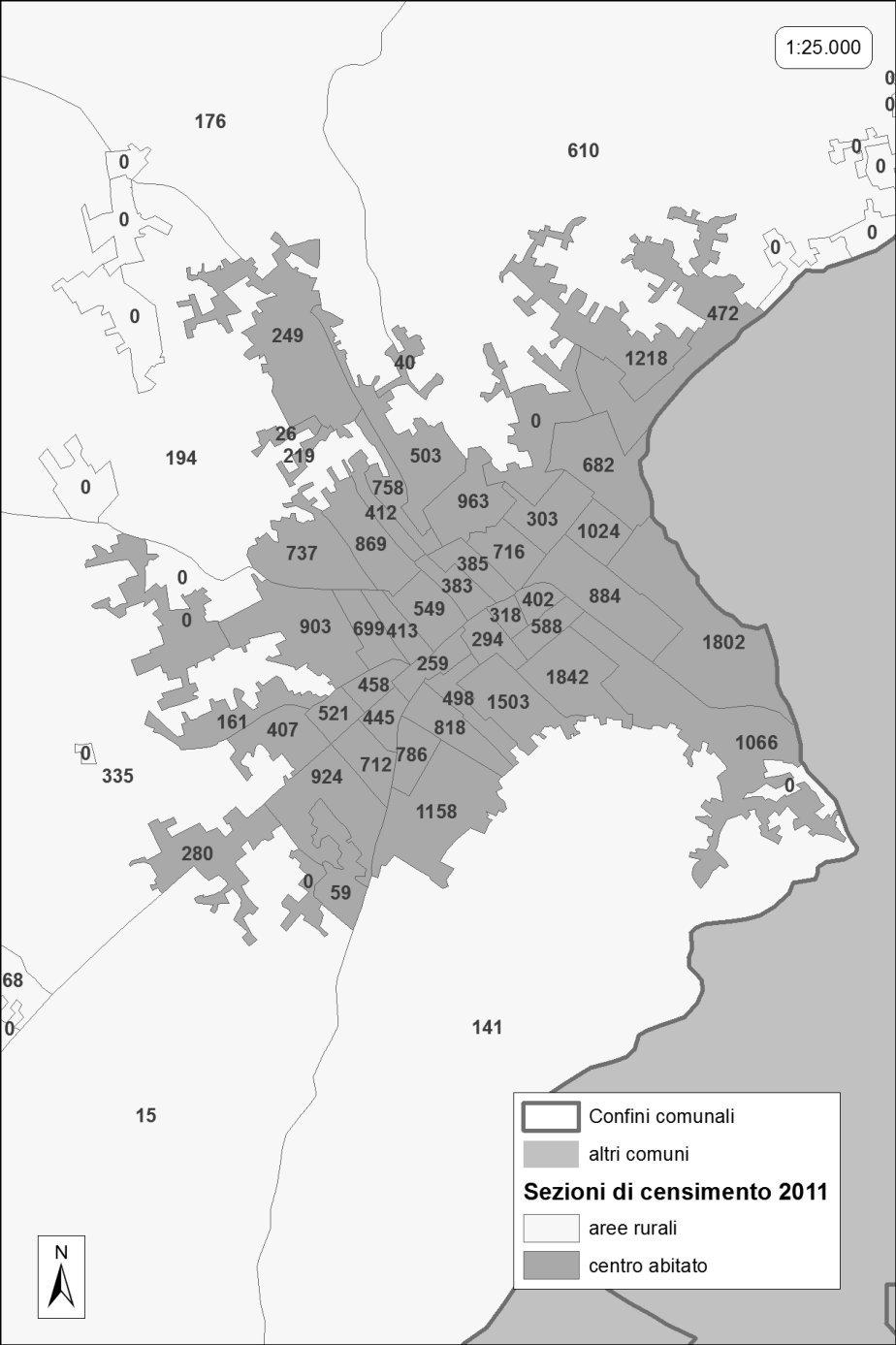Fig.12 - Popolazione residente nel centro abitato di