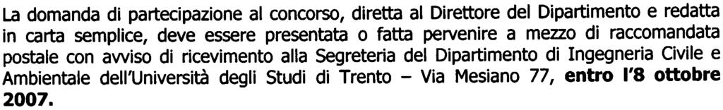 di Ingegneria Civile e Ambientale dell'università di Trento.