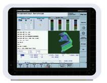 Lookahead ++ Massima precisione dei profili grazie al compressore ottimizzato Esclusivo pacchetto software SIEMENS ++ Rappresentazione pezzo 3D ++