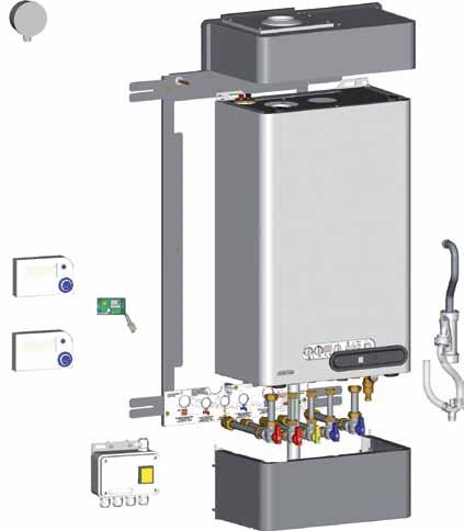 Esempio di configurazione per l installazione a parete all esterno * 0 * Applicazione possibile solo con l utilizzo del kit adattatore coassiale B3 (5ZAAGA) 3 b a 8 9 7 5 6 Accessori per la