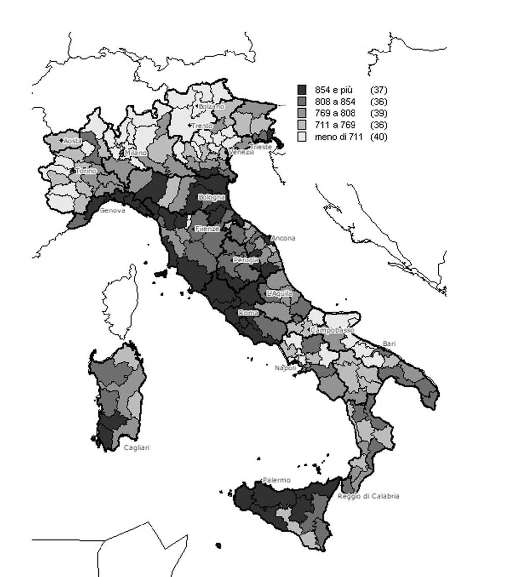 334 RAPPORTO OSSERVASALUTE 2006 Consumo territoriale di farmaci SSN disaggregato per ASL. Anno 2005 Fonte dei dati: AIFA. Progetto Sfera.