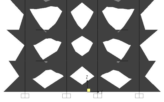 3 Ex (1) +1 Ey (1) +verticali con sisma Carichi in assenza di sisma (1) effetti