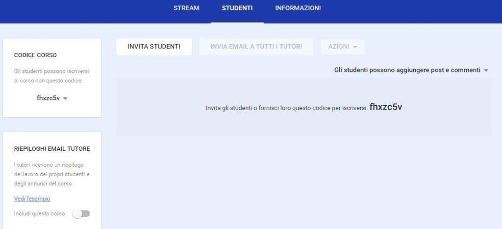 14. Studenti visualizza l elenco degli alunni iscritti al corso.