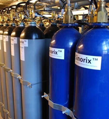 Sinorix H 2 O Gas, il nuovo sistema di spegnimento una perfetta miscela per una doppia sicurezza Una nuova tecnologia per lo spegnimento incendi, che combina l impiego di azoto e acqua: L azoto