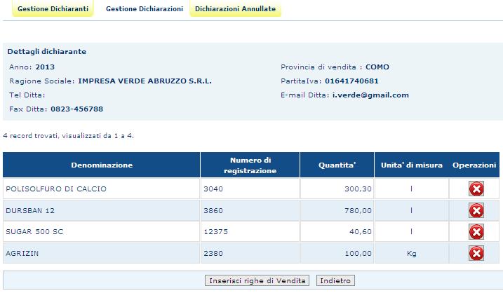 La data di scadenza per la Validazione è visualizzata nella pagina.