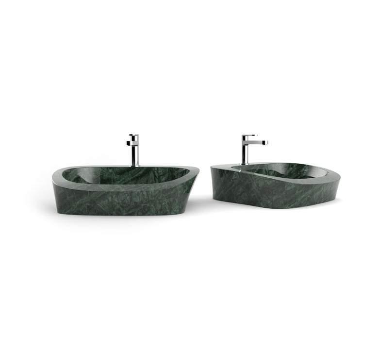 ROMEO basin lavabo da appoggio countertop washbasin verde guatemala grigio perla giallo istria su richiesta disponibile anche in altri materiale on request available also in other materials 58 48