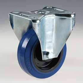 KR - BLUE ELASTIC KRF Supporto fisso in lamiera stampata e zincata. Zinc plated pressed steel fixed housing.