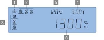 Misuratore d umidità KERN DAB 7 05 Misuratore d umidità con display grafico di uso facile e 15 memorie per i programmi d essiccazione Caratteristiche Display grafico retroilluminato, altezza cifre 14