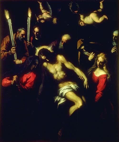 Jacopo Negretti detto Palma il Giovane, «Compianto su Cristo morto», 1607-1608, olio su tela, 128 x 106 cm.