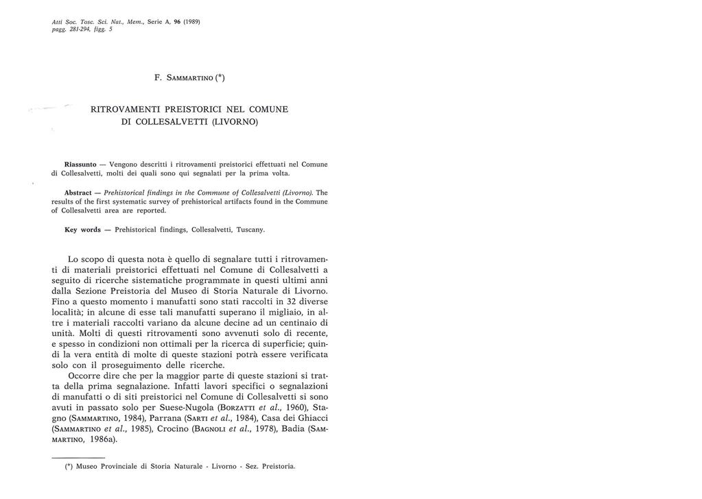 Alti Soc. Tosc. Sci. Nat., Mem., Serie A, 96 (1989) pagg. 281-294, figg. 5 F.