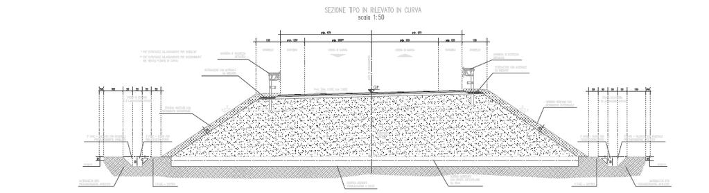 l inserimento delle barriere di sicurezza e degli elementi componenti il sistema di smaltimento delle acque di piattaforma (fig. 1-3 e 1-4).