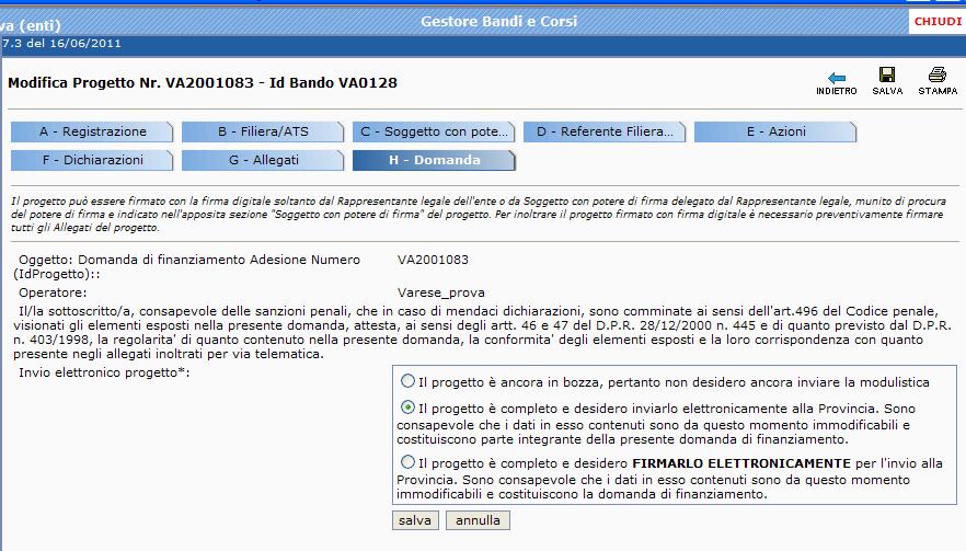 (fig. 7) Prima di inviare l e-mail all indirizzo pianodisabili@provincia.