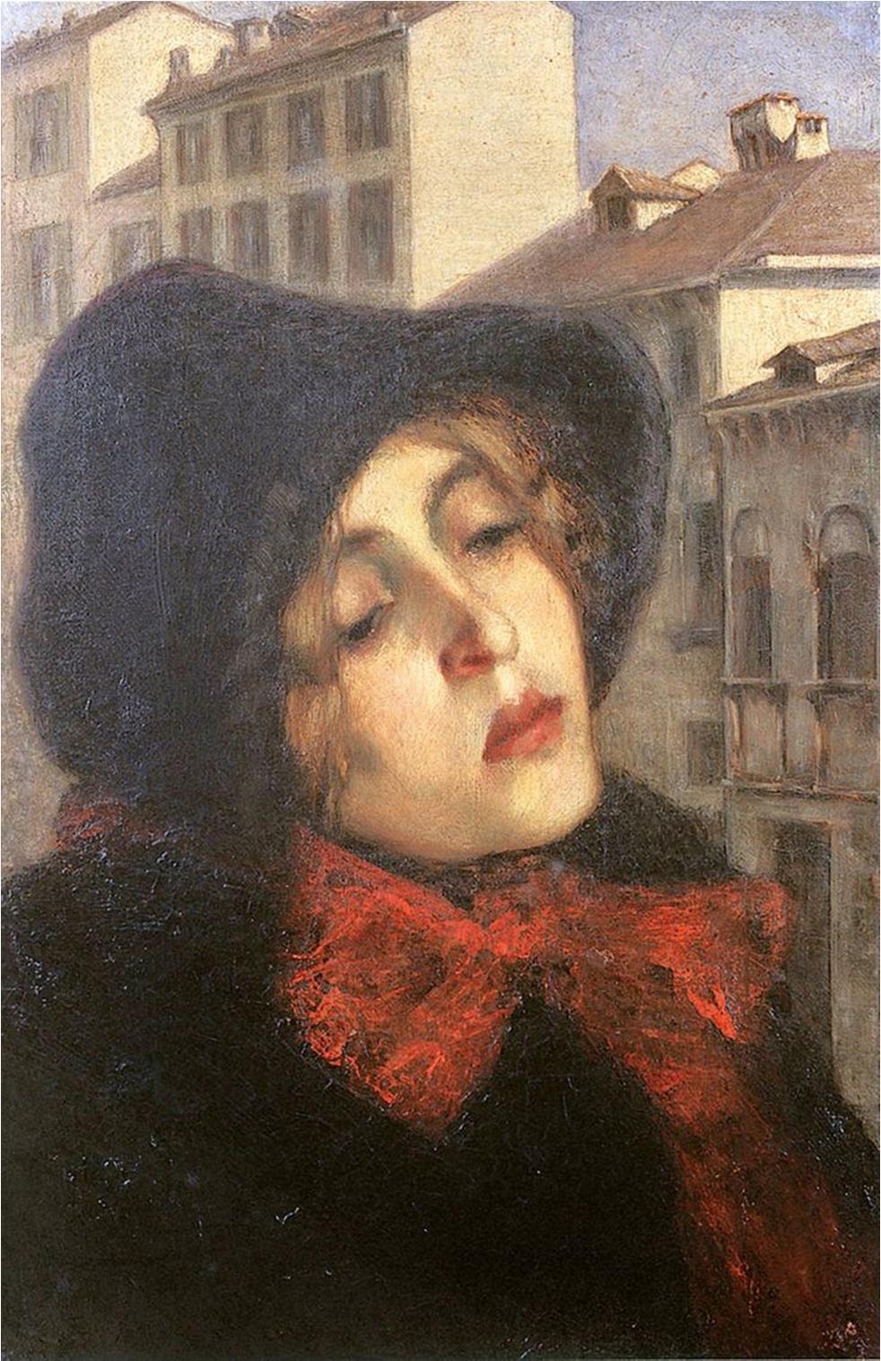 Giovane donna in via San Marco, 1879 1880,